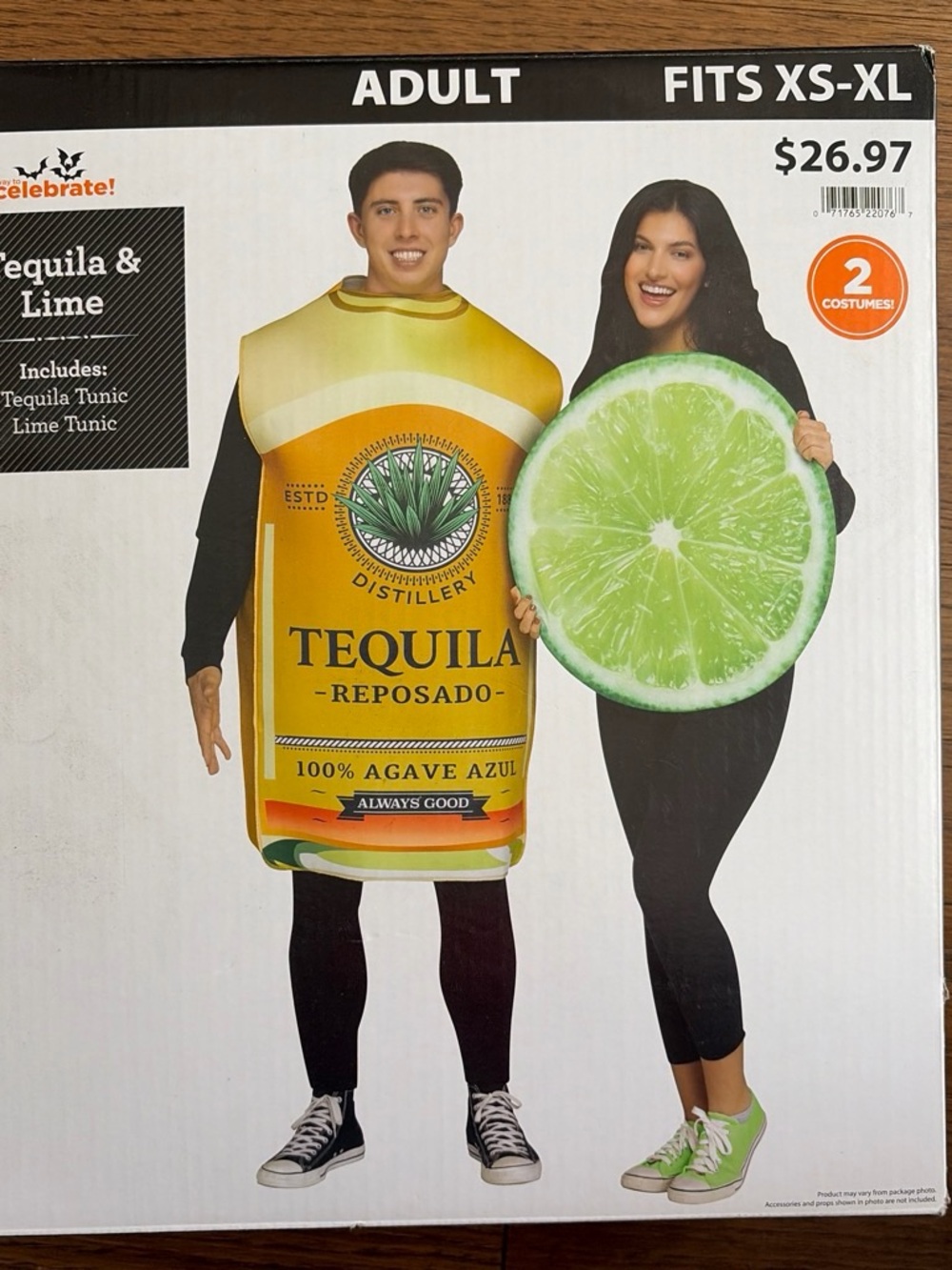 Celebrate It Tequila Bottle and Lime Costume Set - Yellow & Green